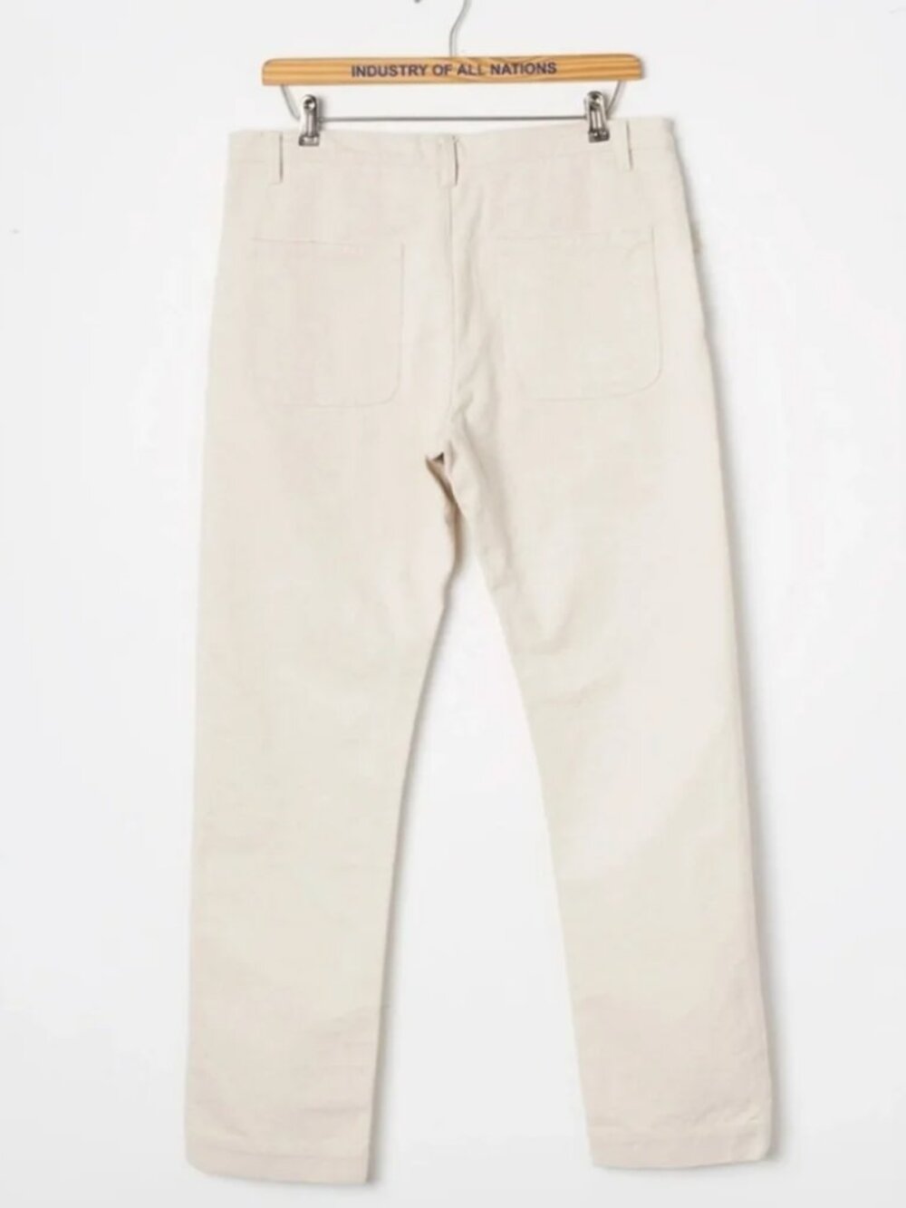 Industry Of All Nations Unbleached Undyed Jeans Pants Pure Cotton Ivory New 28 — image 6 of 8